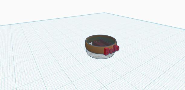 Ring with text Bello   