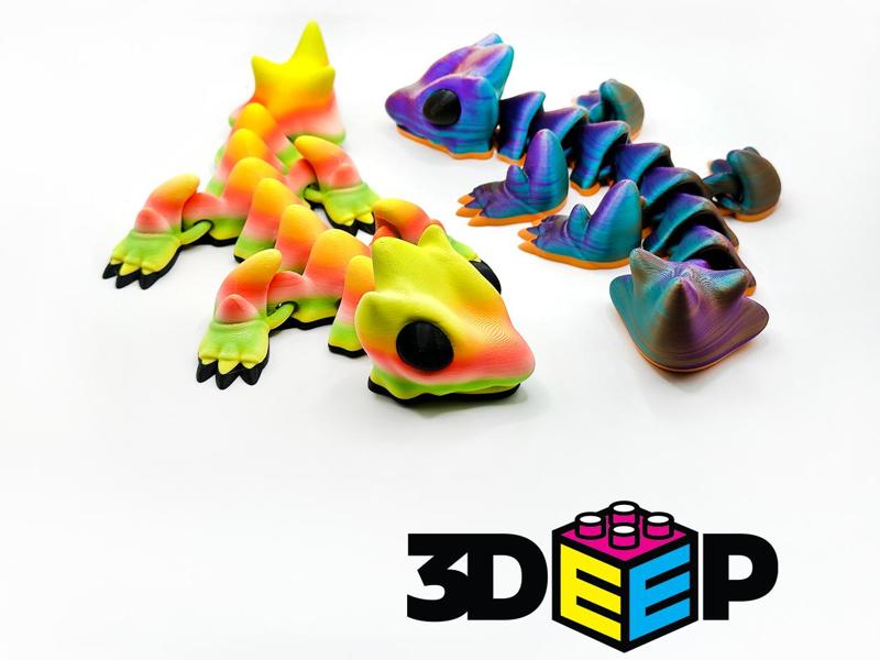 Flexi Baby Ember Dragon Print in place No Supports