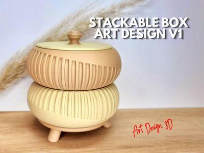 Jewelry Box Stackable Art Design V1
