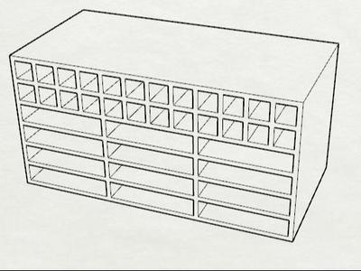 Storage shelf 12 + marker pen holder 18