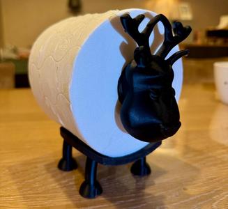 Reindeer Toilet Paper Roll Cuuntertop Holder