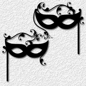 two mardi gras masks wall art New Orleans party home decor