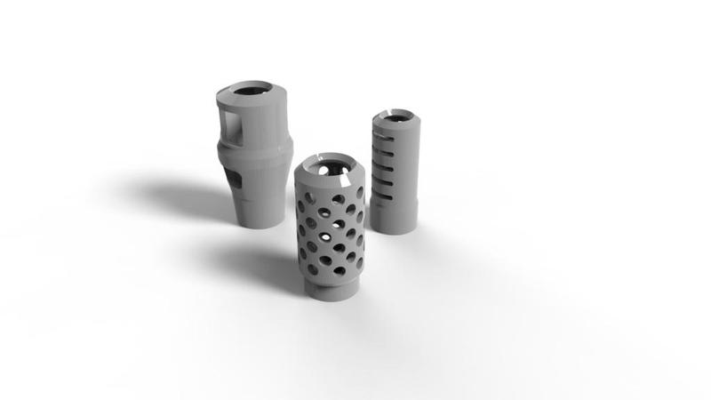 28mm artillery muzzle brakes