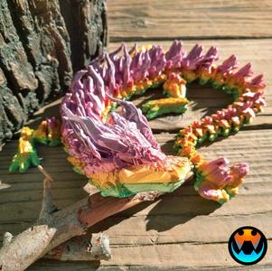 Woodland Dragon, Articulating Flexi Wiggle Pet, Print in Place, Fantasy