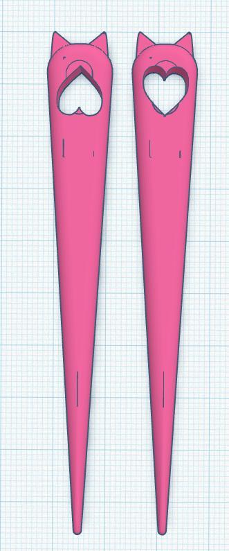 Cat nalbinding needle