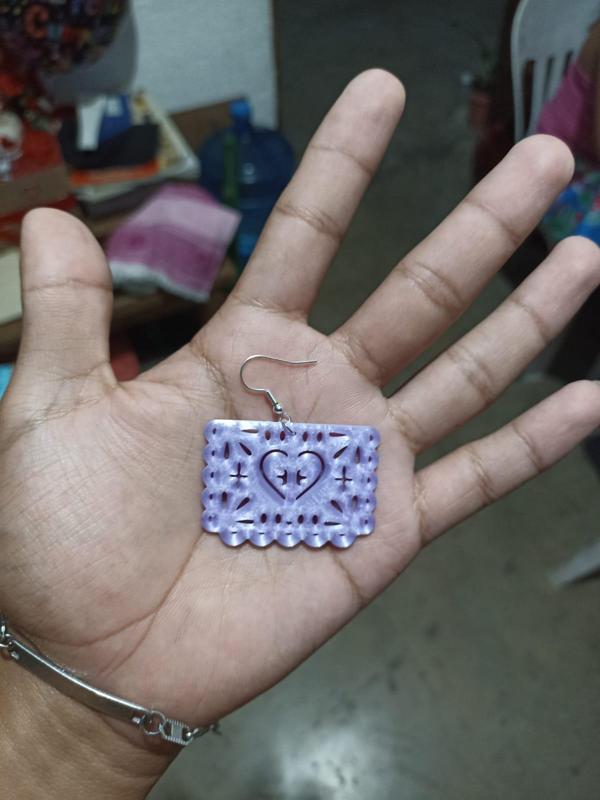 Aretes de Halloween (papel picado)