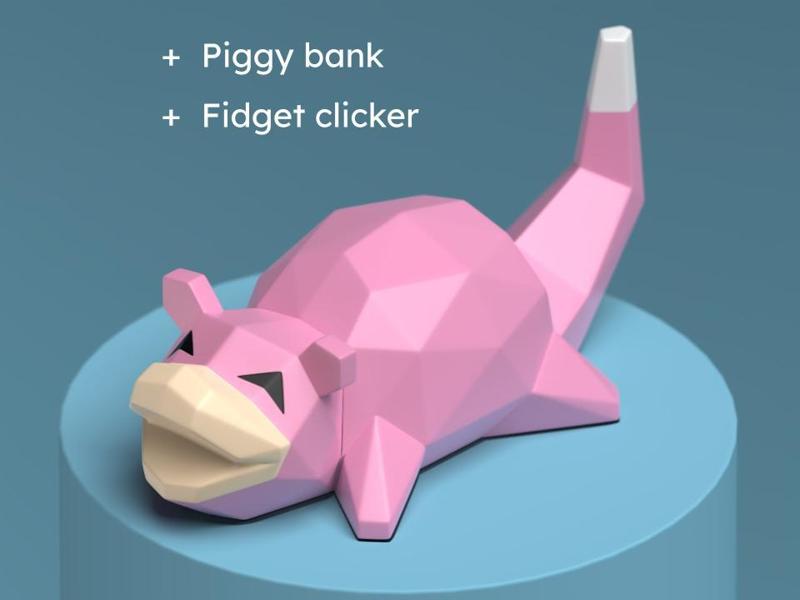 Low-poly Slowpoke