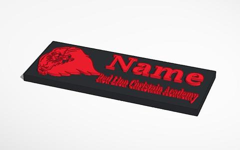 Red Lion Christain Academy Name Tag