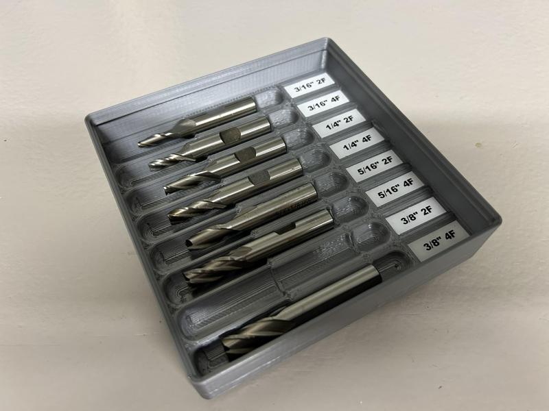 Gridfinity 0-375 Shank Endmill Holder