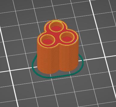 Clover shaped Fridge Magnet 6 x 3MM magnets