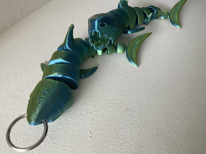 Articulated Shark Keychain