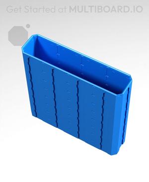 4x1x4 - Topped Multipoint Rail - Standard Click-In Multibin Shell Extension