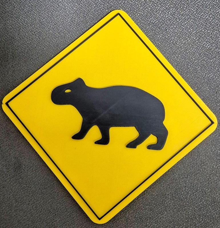 Placa de Trânsito Capivara
