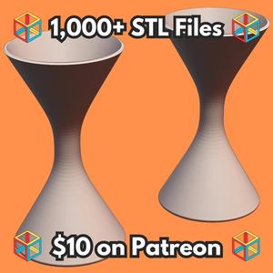 Mid-Century Modern Spindle Planter for Indoor Plants MineeForm FDM 3D Print STL File