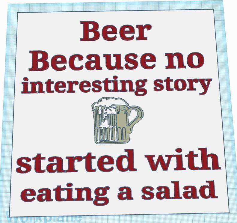 Beer Salad Sign