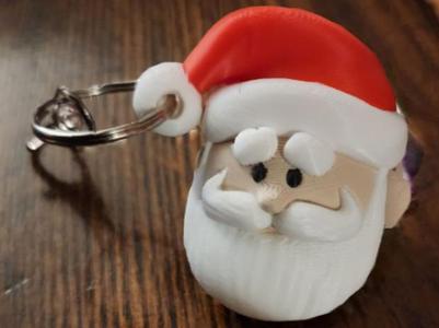 Santa's Head keychain