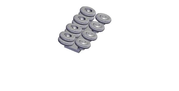 1/87 Scale 2_5 ton US Truck Wheel Set.stl