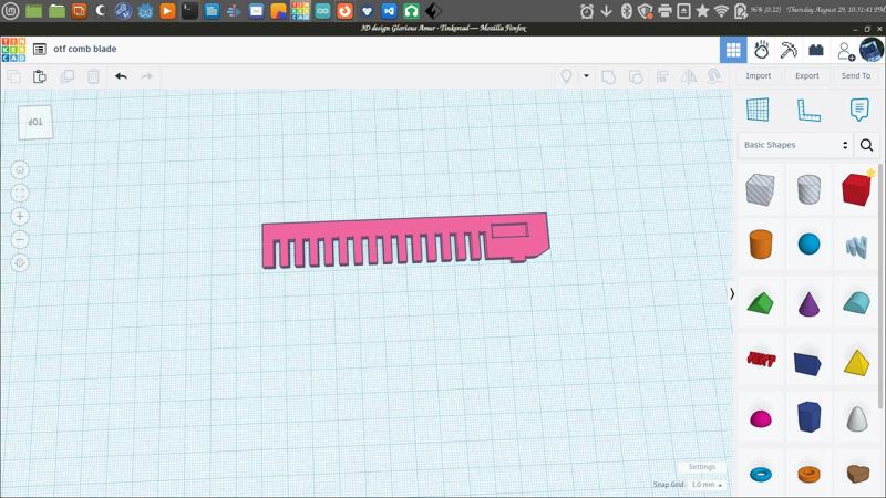 a comb blade for Patpatouille's otf knife