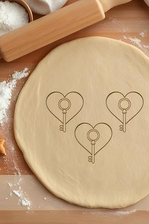 Heart Key Cookie Cutter, Biscuit Cutter