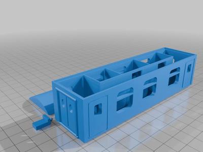 HO scale Chasis with removable carriages