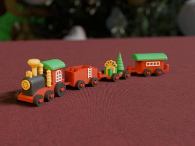 Christmas train, freely connectable, no AMS