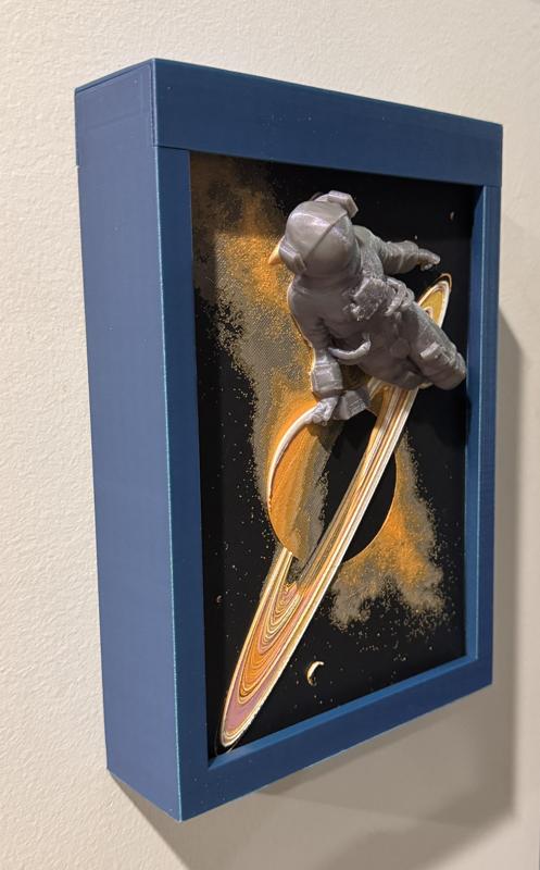 Drunk in Space - Hueforge Wall Mountable Frame Compatible - Hueforge Hybrid Print