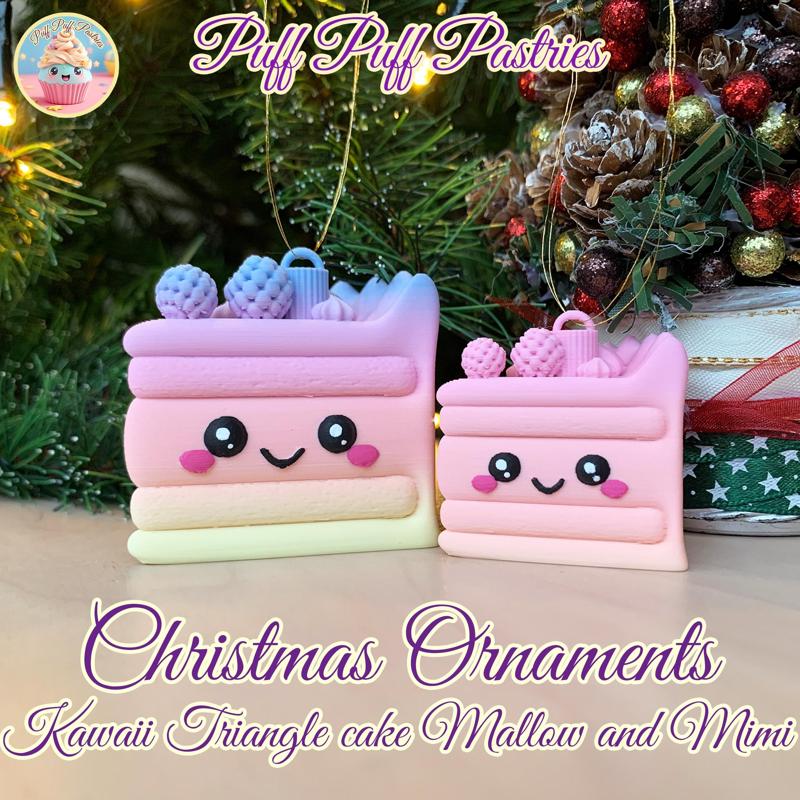 Christmas Ornaments Kawaii Triangle cake Mallow and Mimi