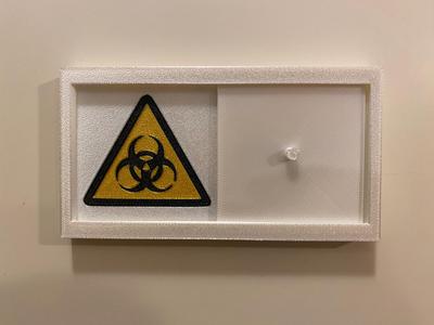 Danger sign for bathroom