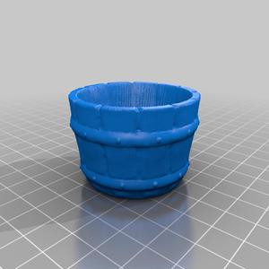 Wooden Barrel Basket