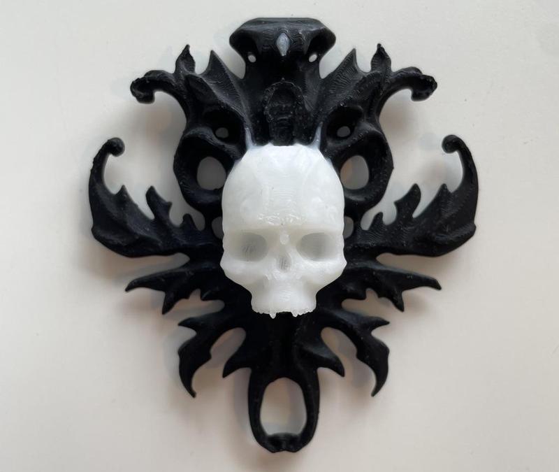 Ornate Skull Brooch