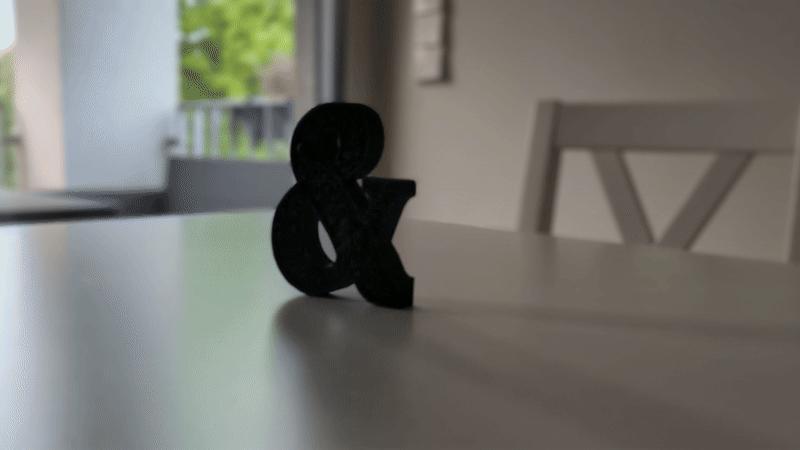 Standing Ampersand (&) in a Gypsum Floral Style