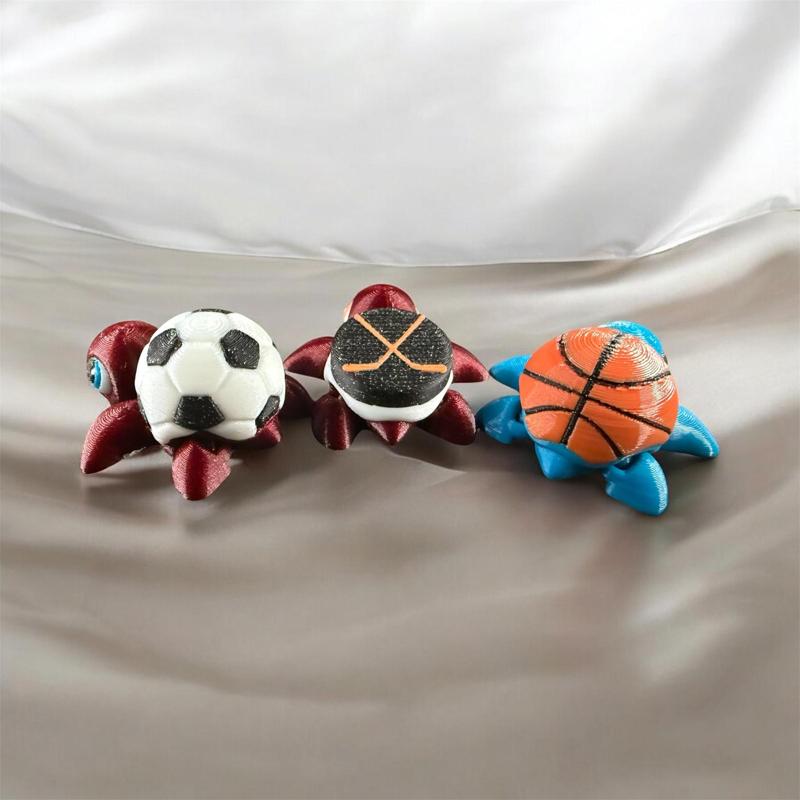 Sports Baby Turtles - Hockey - Soccer - Basketball - Articulated Flexi