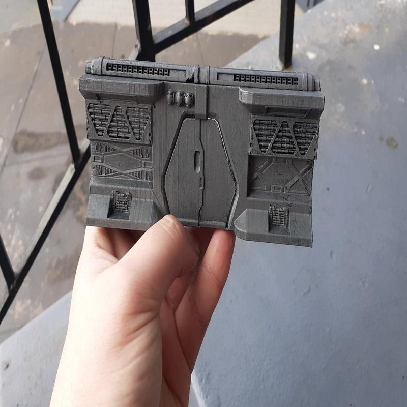 Basic sci-fi wall. Tabletop Terrain.