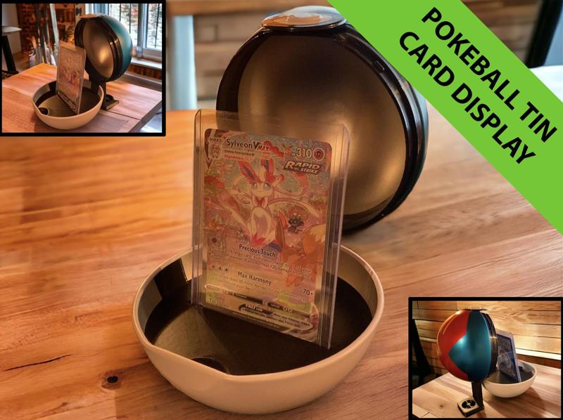 Pokeball Tin Card Display - Graded & Toploaders