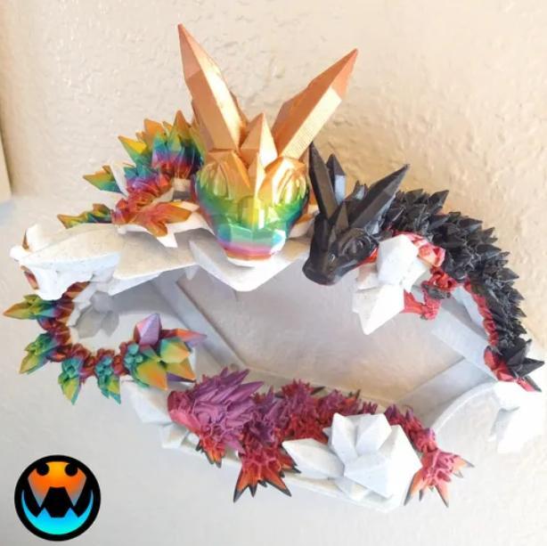 Crystal Cave Wall Mount, Crystal Dragon Stand Shelf