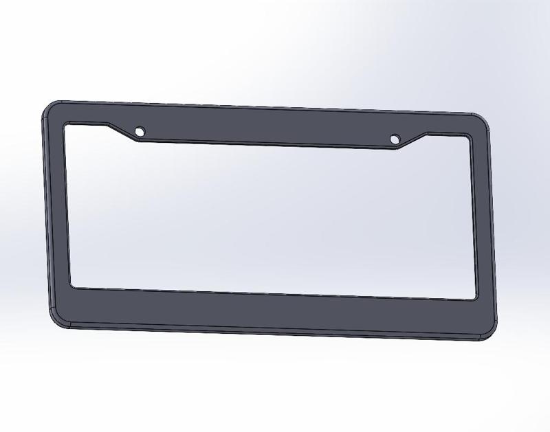 Customizable License Plate Frame
