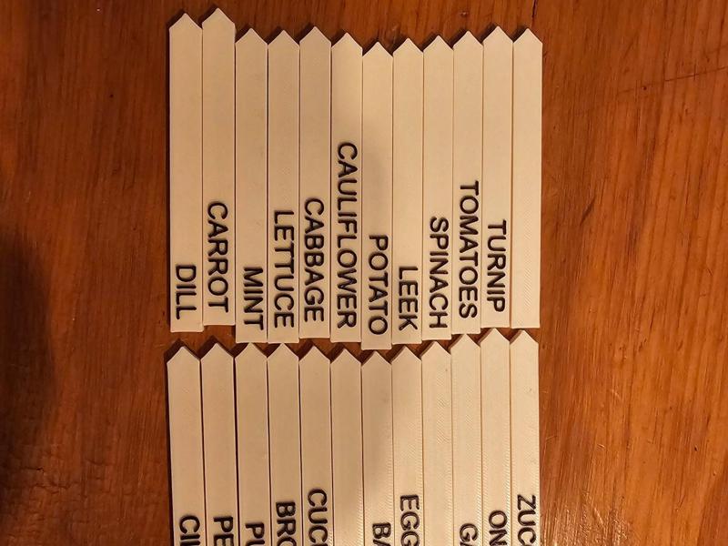 Vegetable name tags