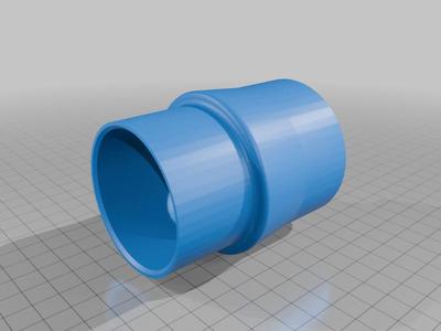 Harbor Freight Dust Extractor [58 mm] to DeWalt 2.5 Hose (F)