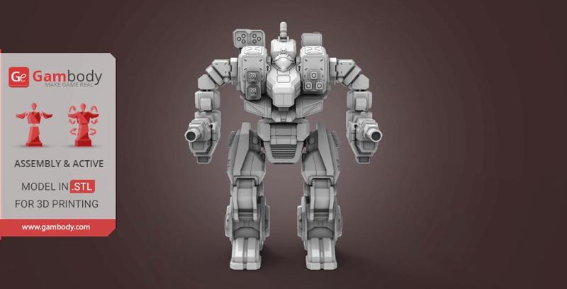 MWO Hellbringer 3D Printing Model | Assembly + Action