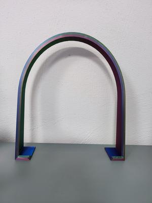 Frame for standing table clock without bottom arch