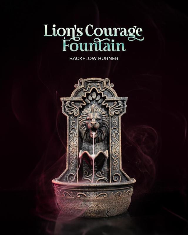 Lion's Courage Fountain Backflow Burner