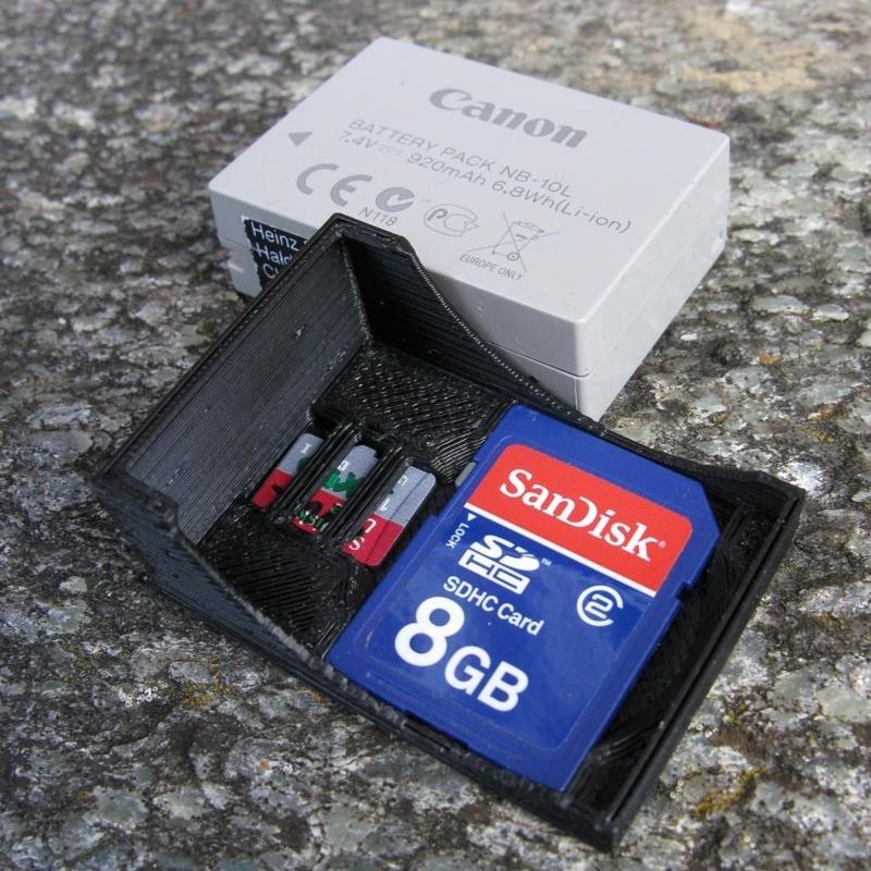 Battery cap for Canon NB-10L (NB-7L) with SD-card holder for SX40, SX50, G1X, G15 (SX30, G10, G11, G12) cameras