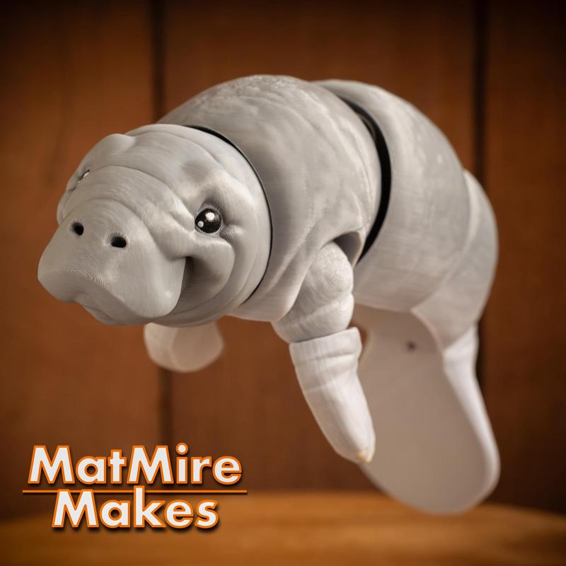 Manatee, Articulated fidget figure, Cute Sea Cow Animal