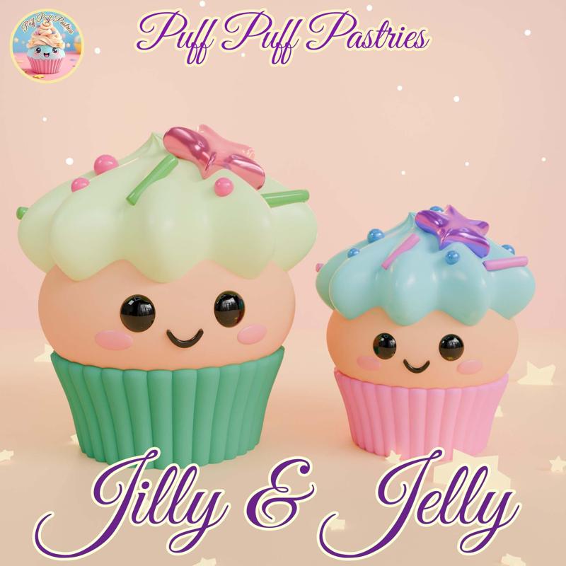 Kawaii Cupcake Jilly and Jelly
