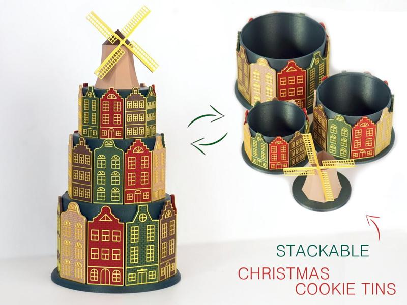 Christmas Town Stackable Container