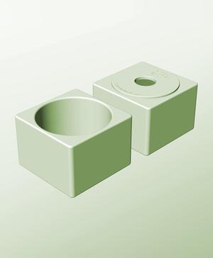 CS128-100-P Stackable pierced bin box module for creative decor