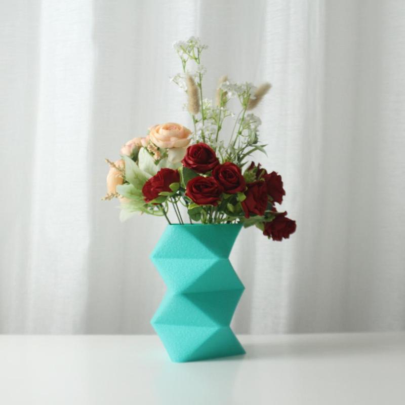 The Kami Origami Vase STL 3D Print File, Home Decor Vase for Plants and Flowers