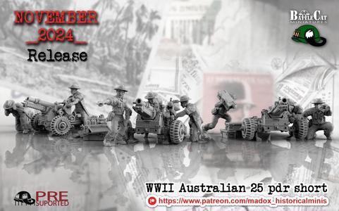 WWII Australian 25 pdr short cannon