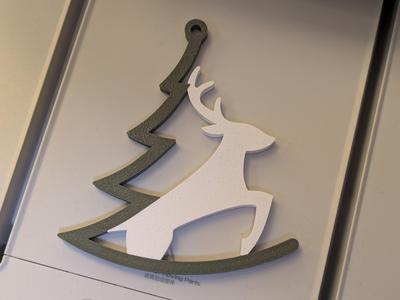 Deer Christmas Tree Ornament