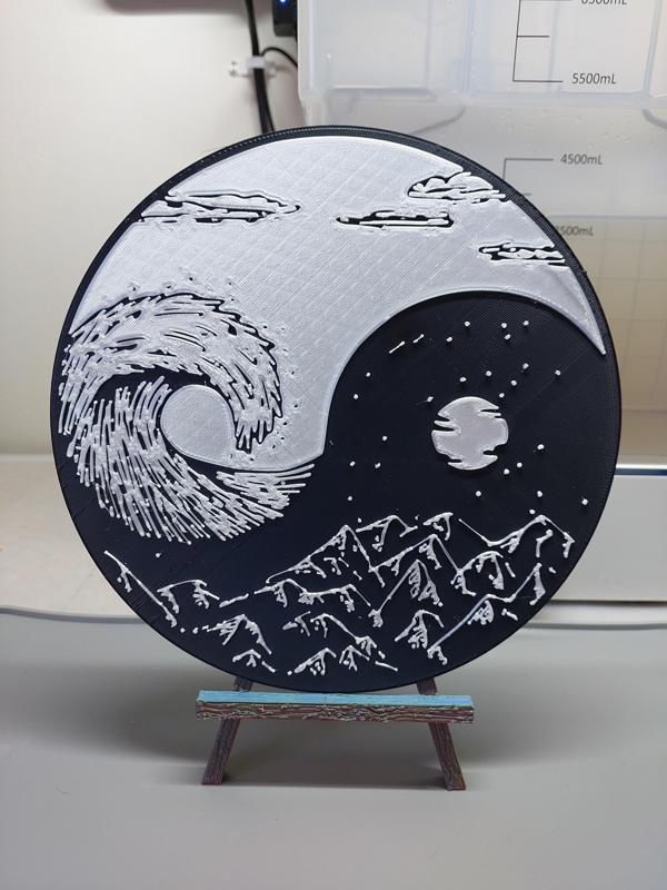 Wave and mountains Yin Yang